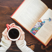 Load image into Gallery viewer, 3Pcs Special Shape Cat and Flower Diamond Painting Art Bookmark with Pendant
