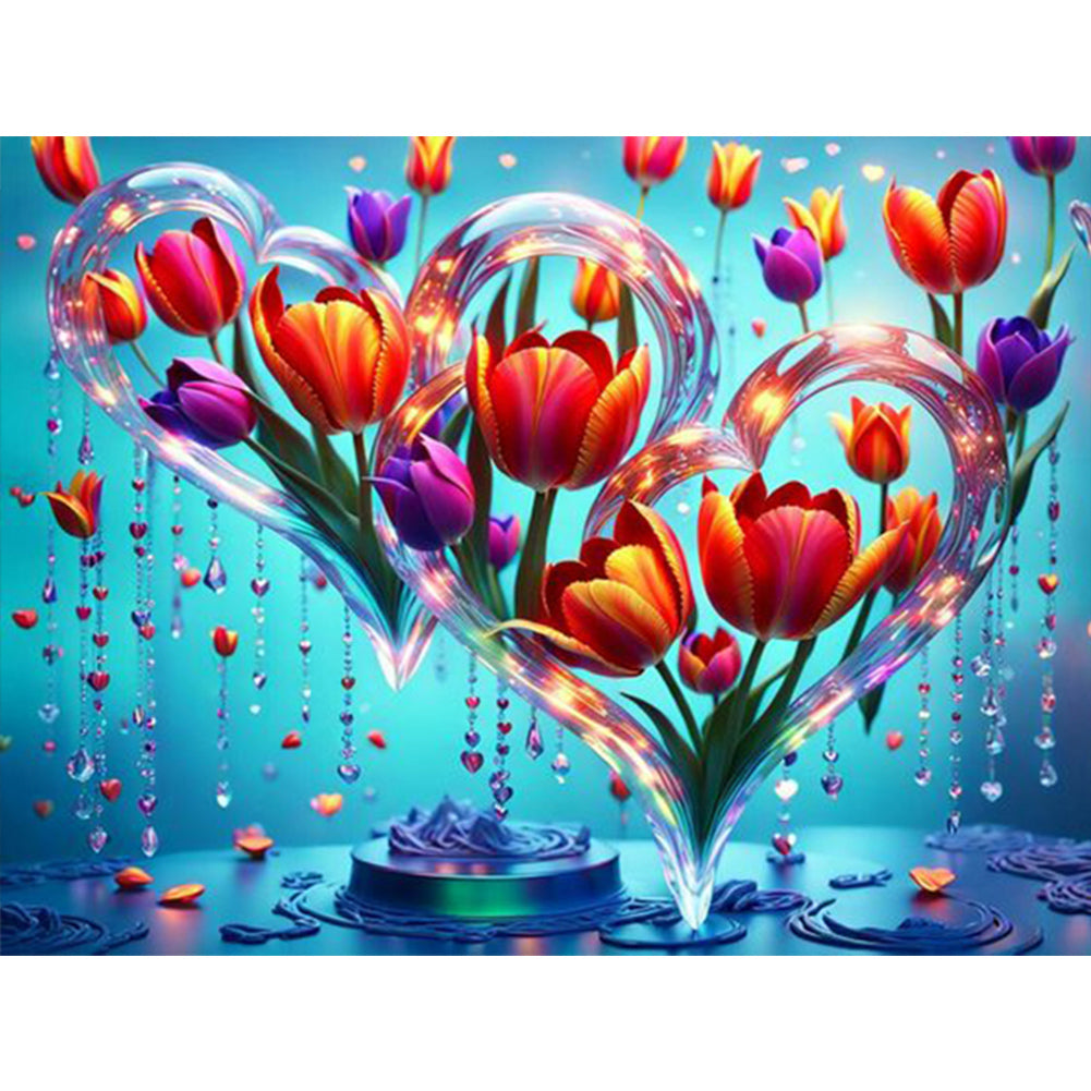Diamond Painting - Full Round - Tulips (40*30CM)