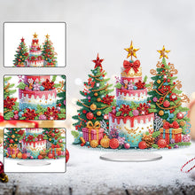 Load image into Gallery viewer, Acrylic Special Shape Christmas Tree and Cake Desktop Diamond Painting Art Kits
