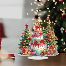 Load image into Gallery viewer, Acrylic Special Shape Christmas Tree and Cake Desktop Diamond Painting Art Kits
