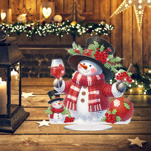 Load image into Gallery viewer, Acrylic Special Shape Christmas Snowman Desktop Diamond Painting Art Kits

