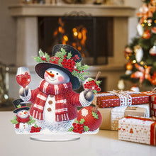 Load image into Gallery viewer, Acrylic Special Shape Christmas Snowman Desktop Diamond Painting Art Kits
