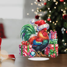 Load image into Gallery viewer, Acrylic Special Shape Christmas Rooster Desktop Diamond Painting Art Kits
