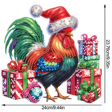 Load image into Gallery viewer, Acrylic Special Shape Christmas Rooster Desktop Diamond Painting Art Kits

