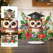 Load image into Gallery viewer, Acrylic Special Shape Christmas Bachelor Owl Desktop Diamond Painting Art Kits
