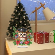Load image into Gallery viewer, Acrylic Special Shape Christmas Bachelor Owl Desktop Diamond Painting Art Kits
