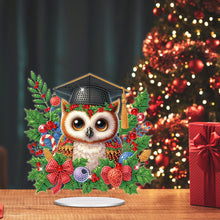 Load image into Gallery viewer, Acrylic Special Shape Christmas Bachelor Owl Desktop Diamond Painting Art Kits
