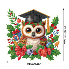 Load image into Gallery viewer, Acrylic Special Shape Christmas Bachelor Owl Desktop Diamond Painting Art Kits

