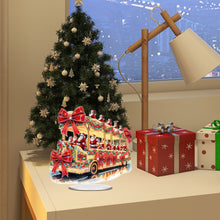 Load image into Gallery viewer, Acrylic Special Shape Christmas Santa and Bus Desktop Diamond Painting Art Kits
