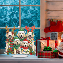 Load image into Gallery viewer, Acrylic Special Shape Christmas Dogs Desktop Diamond Painting Art Kits
