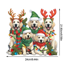 Load image into Gallery viewer, Acrylic Special Shape Christmas Dogs Desktop Diamond Painting Art Kits
