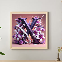 Load image into Gallery viewer, Diamond Painting - Full Round - Lily letter X (40*40CM)
