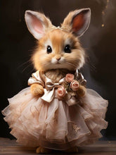 Load image into Gallery viewer, Diamond Painting - Full Round - Dress rabbit (40*50CM)
