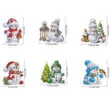 Load image into Gallery viewer, 6Pcs Acrylic Christmas Animals Diamond Art Magnets Decals for Fridge Whiteboards
