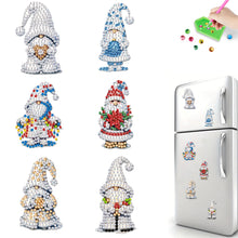 Load image into Gallery viewer, 6Pcs Acrylic Christmas Animals Diamond Art Magnets Decals for Fridge Whiteboards
