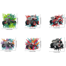 Load image into Gallery viewer, 6Pcs Acrylic Christmas Animals Diamond Art Magnets Decals for Fridge Whiteboards
