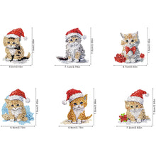 Load image into Gallery viewer, 6Pcs Acrylic Christmas Animals Diamond Art Magnets Decals for Fridge Whiteboards
