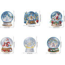 Load image into Gallery viewer, 6Pcs Acrylic Christmas Animals Diamond Art Magnets Decals for Fridge Whiteboards
