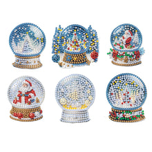 Load image into Gallery viewer, 6Pcs Acrylic Christmas Animals Diamond Art Magnets Decals for Fridge Whiteboards

