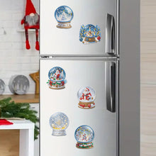 Load image into Gallery viewer, 6Pcs Acrylic Christmas Animals Diamond Art Magnets Decals for Fridge Whiteboards
