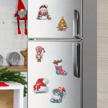 Load image into Gallery viewer, 6Pcs Acrylic Christmas Animals Diamond Art Magnets Decals for Fridge Whiteboards

