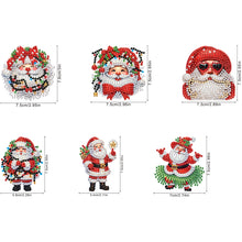 Load image into Gallery viewer, 6Pcs Acrylic Christmas Animals Diamond Art Magnets Decals for Fridge Whiteboards
