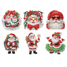 Load image into Gallery viewer, 6Pcs Acrylic Christmas Animals Diamond Art Magnets Decals for Fridge Whiteboards
