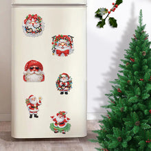 Load image into Gallery viewer, 6Pcs Acrylic Christmas Animals Diamond Art Magnets Decals for Fridge Whiteboards
