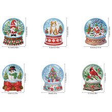Load image into Gallery viewer, 6Pcs Acrylic Christmas Animals Diamond Art Magnets Decals for Fridge Whiteboards
