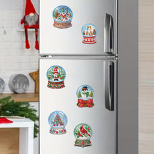 Load image into Gallery viewer, 6Pcs Acrylic Christmas Animals Diamond Art Magnets Decals for Fridge Whiteboards

