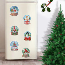 Load image into Gallery viewer, 6Pcs Acrylic Christmas Animals Diamond Art Magnets Decals for Fridge Whiteboards
