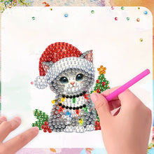 Load image into Gallery viewer, 6Pcs Acrylic Christmas Animals Diamond Art Magnets Decals for Fridge Whiteboards

