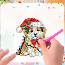 Load image into Gallery viewer, 6Pcs Acrylic Christmas Animals Diamond Art Magnets Decals for Fridge Whiteboards
