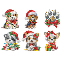 Load image into Gallery viewer, 6Pcs Acrylic Christmas Animals Diamond Art Magnets Decals for Fridge Whiteboards
