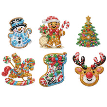Load image into Gallery viewer, 6Pcs Acrylic Christmas Animals Diamond Art Magnets Decals for Fridge Whiteboards
