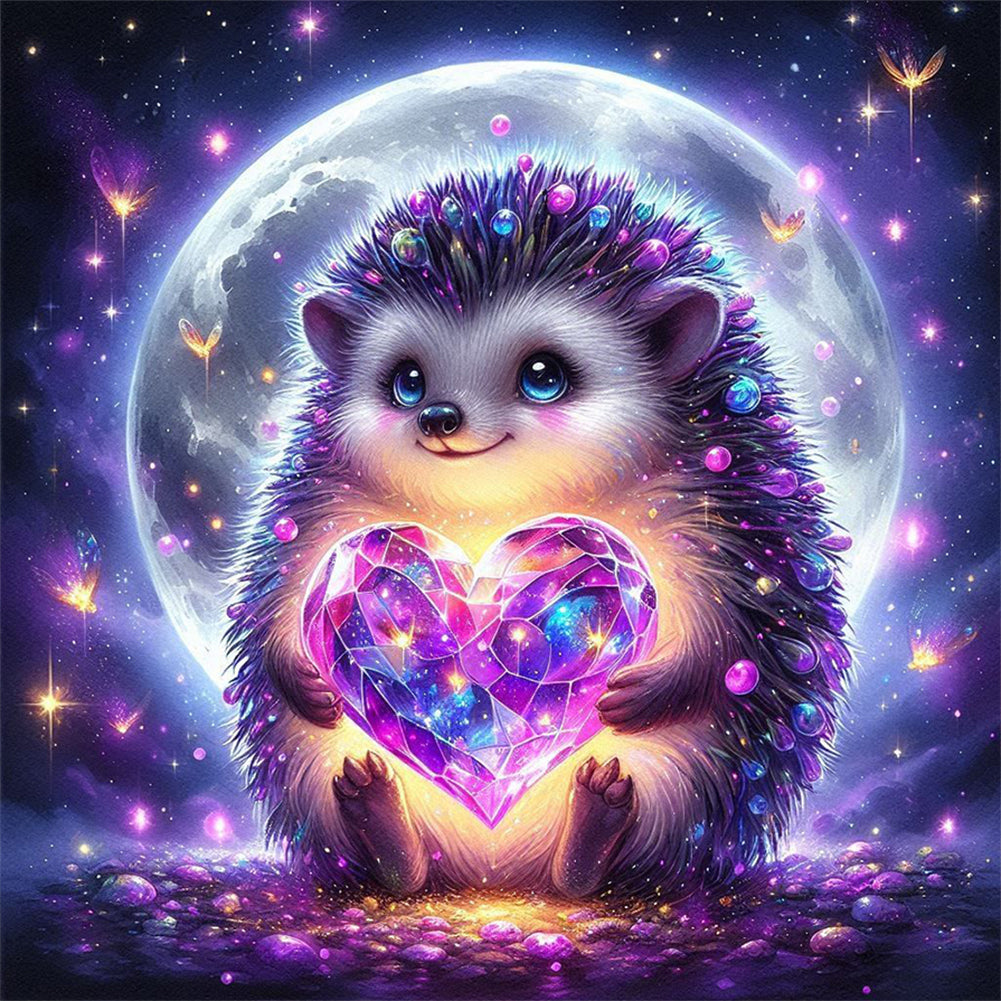 Diamond Painting - Full Round - Love hedgehog (30*30CM)