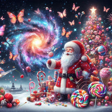 Load image into Gallery viewer, Diamond Painting - Full Round - Santa Claus and starry sky (40*40CM)
