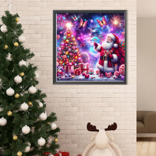 Load image into Gallery viewer, Diamond Painting - Full Round - Santa Claus and dreamy starry sky (40*40CM)
