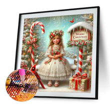 Load image into Gallery viewer, Diamond Painting - Full Round - Christmas girl (40*40CM)
