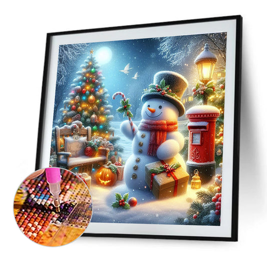 Diamond Painting - Full Round - Christmas snowman (40*40CM)