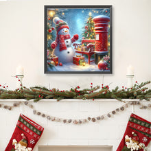 Load image into Gallery viewer, Diamond Painting - Full Round - Christmas snowman and mailbox (40*40CM)
