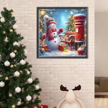 Load image into Gallery viewer, Diamond Painting - Full Round - Christmas snowman and mailbox (40*40CM)

