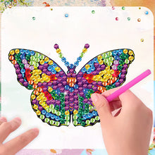 Load image into Gallery viewer, 6Pcs Acrylic Butterfly Fridge Stickers Diamond Painting Magnets Decals
