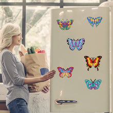 Load image into Gallery viewer, 6Pcs Acrylic Butterfly Fridge Stickers Diamond Painting Magnets Decals
