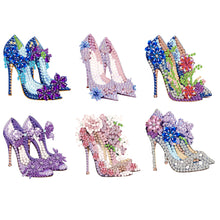 Load image into Gallery viewer, 6Pcs Acrylic High Heel Fridge Stickers Diamond Painting Magnets Decals
