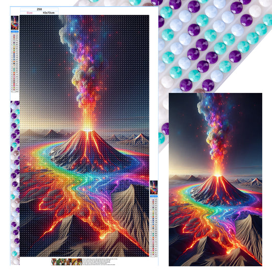 Diamond Painting - Full Round - Colorful volcanic eruption (40*70CM)