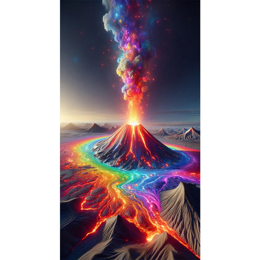 Diamond Painting - Full Round - Colorful volcanic eruption (40*70CM)