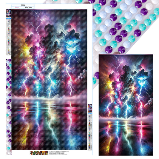 Diamond Painting - Full Round - Colorful lightning (40*70CM)