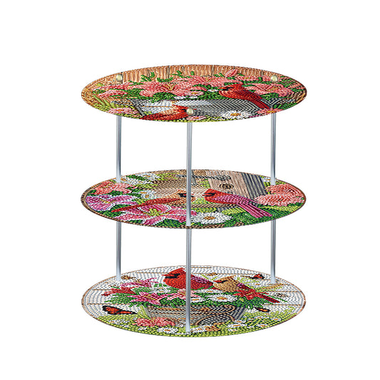 3 Tier Acrylic Special Shape Cross Lily Crystal Display Rack Kit for Adults Kids