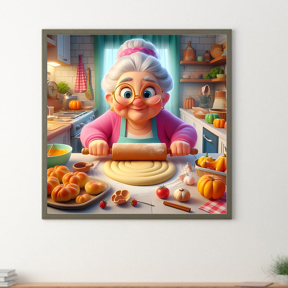 Diamond Painting - Full Round - Baking old lady (40*40CM)